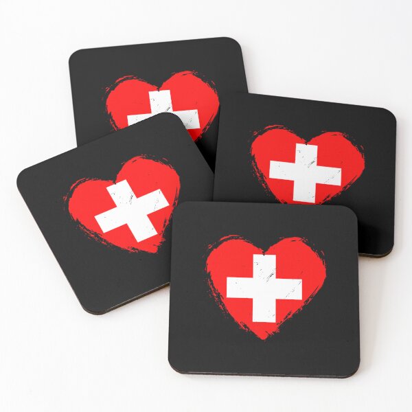 Item preview, Distressed Switzerland Flag Heart CH designed and sold by shitpostee.