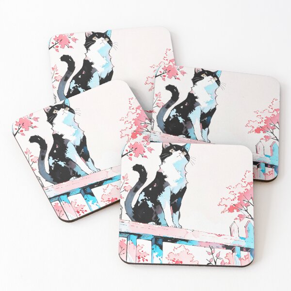 Item preview, Cat Under Cherry Blossoms designed and sold by E.F.Reed.