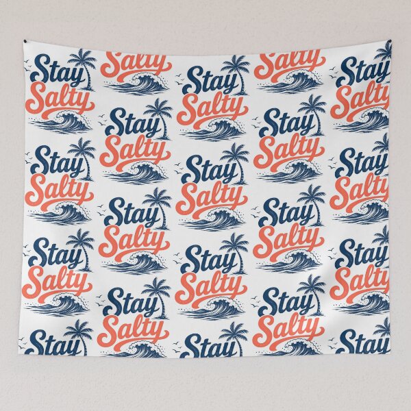 Item preview, Stay Salty Retro Beach Summer Ocean Waves designed and sold by rin-aRitzxbc.