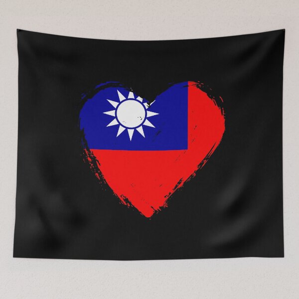 Item preview, Distressed Taiwan Flag Heart TW designed and sold by shitpostee.