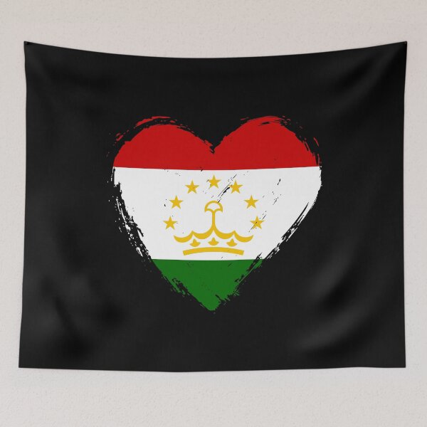 Item preview, Distressed Tajikistan Flag Heart TJ designed and sold by shitpostee.