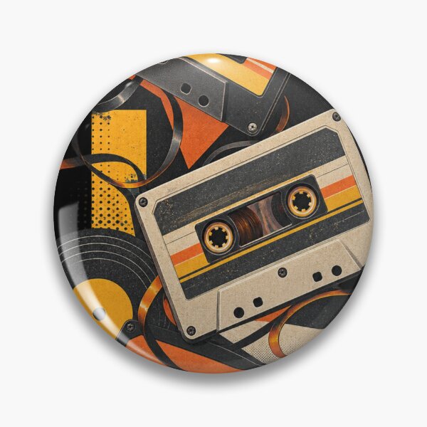 Item preview, Vintage Cassette Tapes Collage – 80s Retro Music Art designed and sold by @SHINTOSARTSTORE.