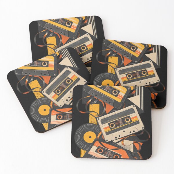 Item preview, Vintage Cassette Tapes Collage – 80s Retro Music Art designed and sold by @SHINTOSARTSTORE.