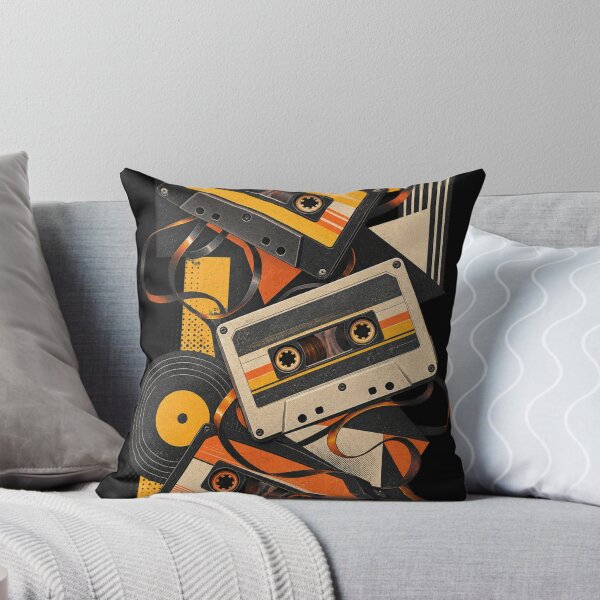 Item preview, Vintage Cassette Tapes Collage – 80s Retro Music Art designed and sold by @SHINTOSARTSTORE.