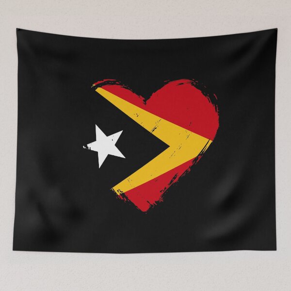 Item preview, Distressed Timor-Leste Flag Heart TL designed and sold by shitpostee.