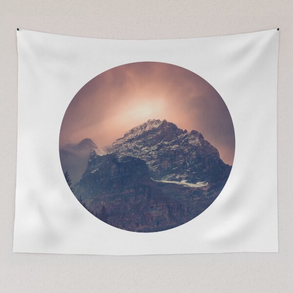 Item preview, Moody Twilight Mountain Peak Circle designed and sold by Vision Crafted.