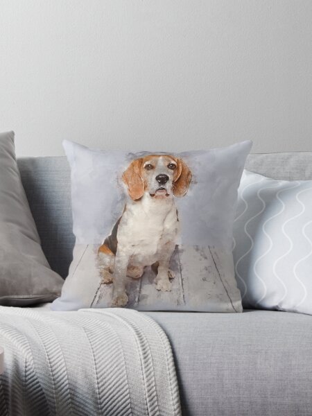Item preview, Cute Beagle Watercolor Portrait designed and sold by ChunkyDesign.