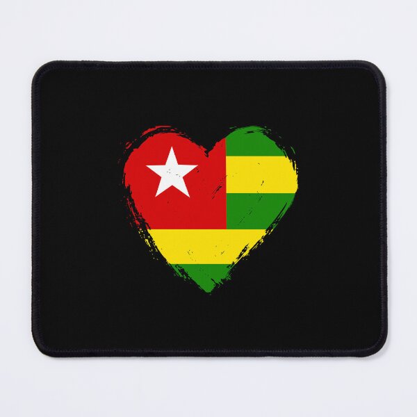 Item preview, Distressed Togo Flag Heart TG designed and sold by shitpostee.