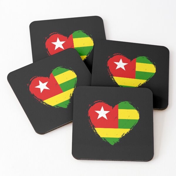 Item preview, Distressed Togo Flag Heart TG designed and sold by shitpostee.