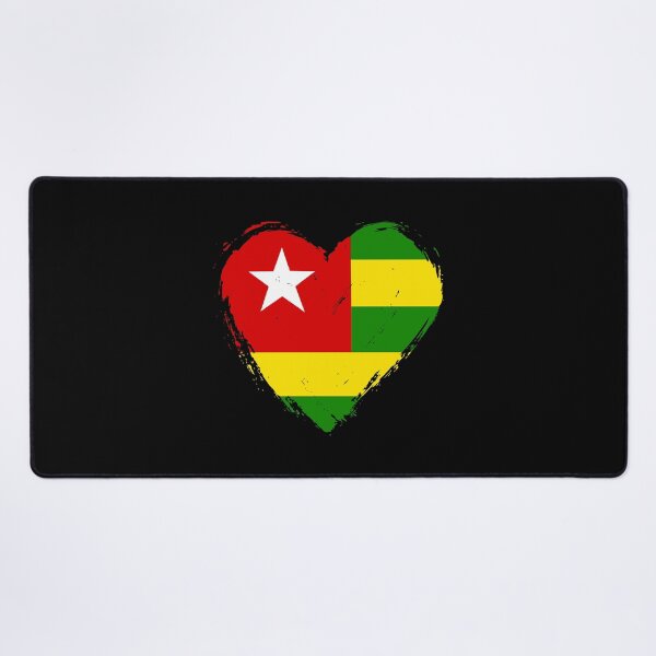 Item preview, Distressed Togo Flag Heart TG designed and sold by shitpostee.