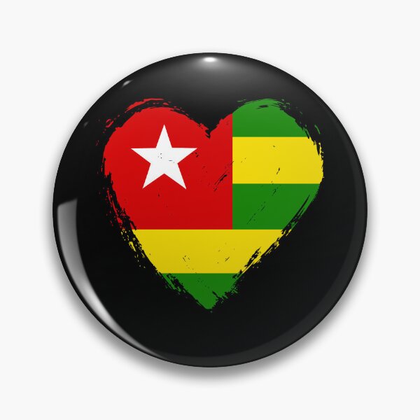 Item preview, Distressed Togo Flag Heart TG designed and sold by shitpostee.