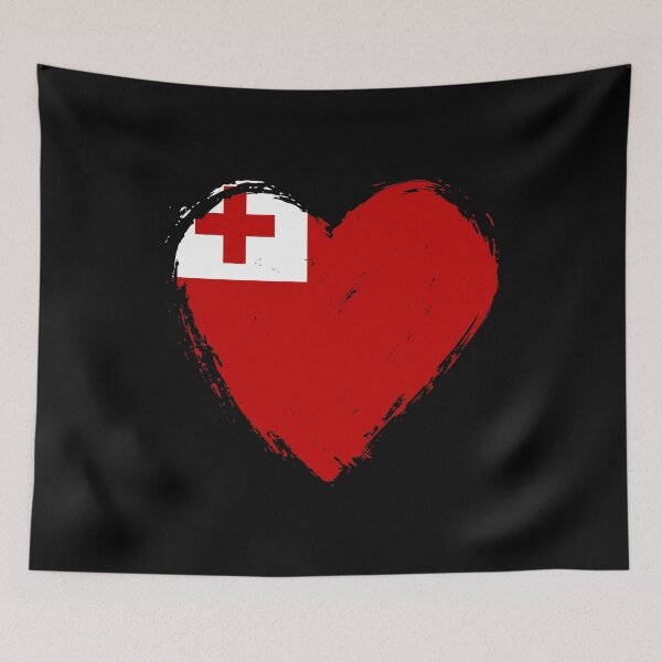 Item preview, Distressed Tonga Flag Heart TO designed and sold by shitpostee.