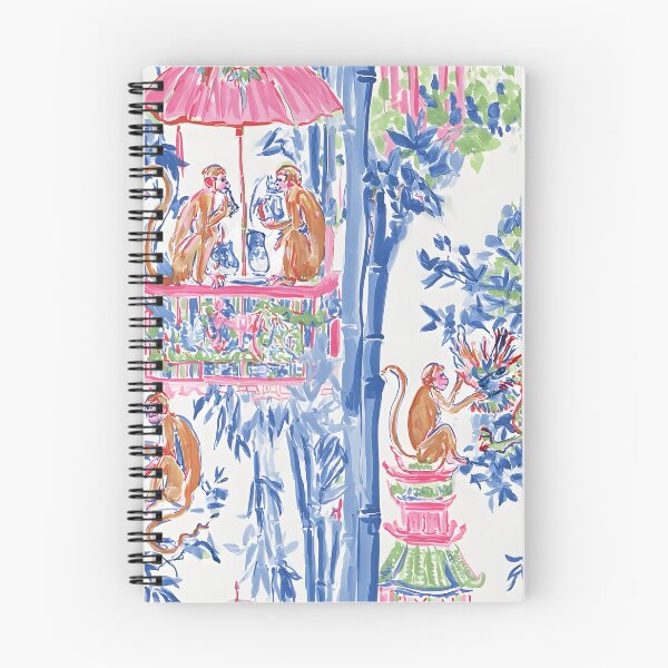 Item preview, Preppy chinoiserie monkeys in Palm Beach designed and sold by SophieClimaArt.