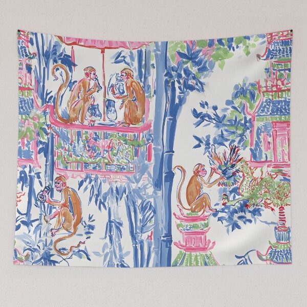 Item preview, Monos de estilo chinoiserie preppy en Palm Beach designed and sold by SophieClimaArt.