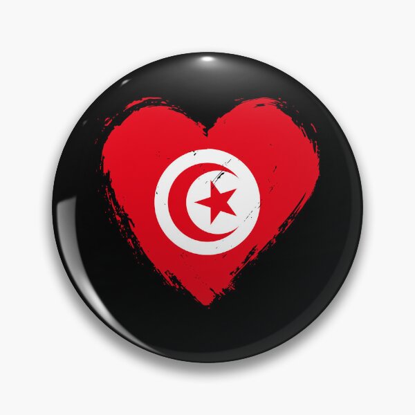 Item preview, Distressed Tunisia Flag Heart TN designed and sold by shitpostee.