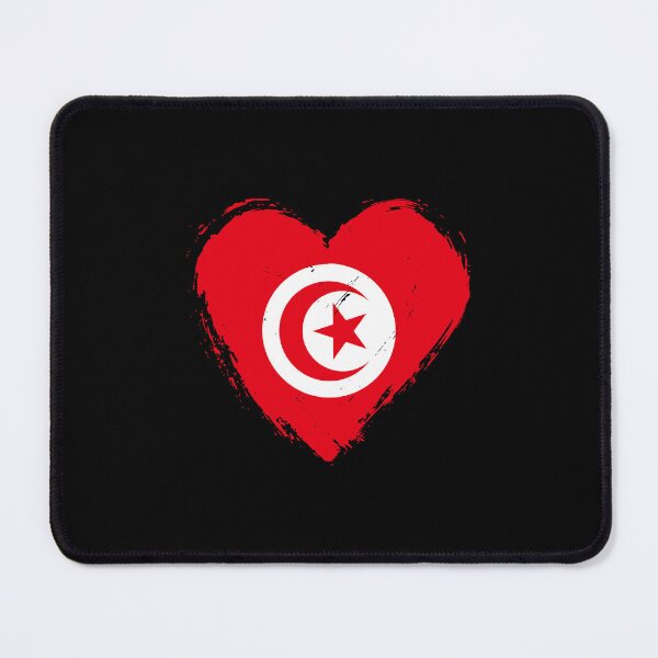 Item preview, Distressed Tunisia Flag Heart TN designed and sold by shitpostee.