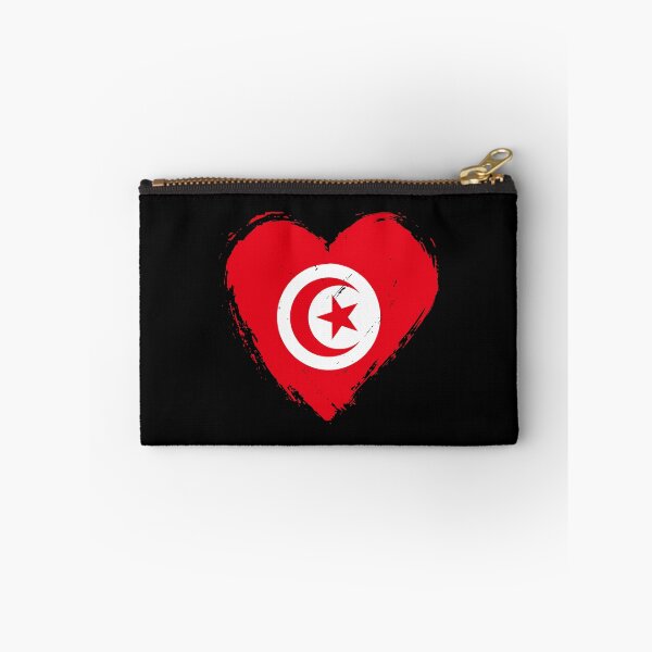 Item preview, Distressed Tunisia Flag Heart TN designed and sold by shitpostee.