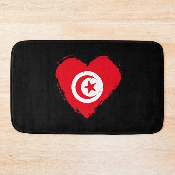Item preview, Distressed Tunisia Flag Heart TN designed and sold by shitpostee.