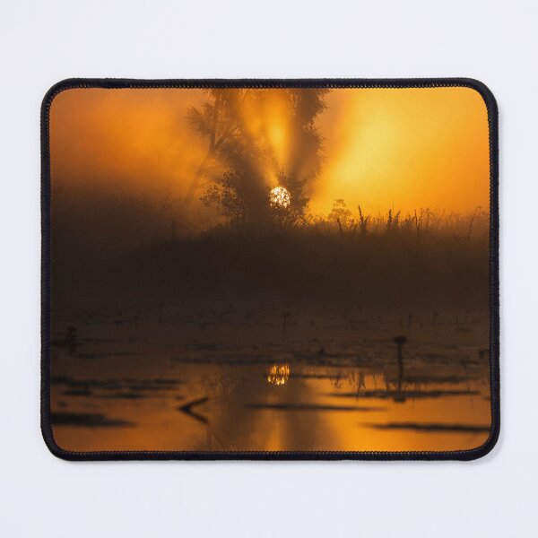 Item preview, Golden Morning Sunrise Reflection over Misty Pond designed and sold by Elżbieta Kaps.