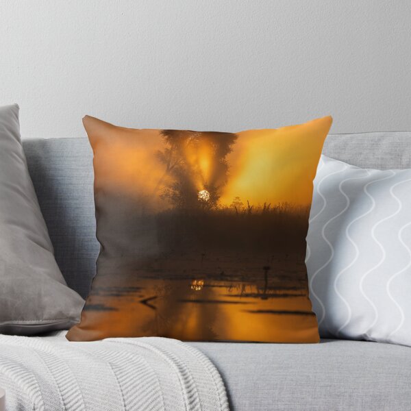 Item preview, Golden Morning Sunrise Reflection over Misty Pond designed and sold by Elżbieta  Kaps.
