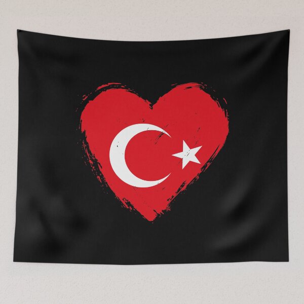 Item preview, Distressed Turkey Flag Heart TR designed and sold by shitpostee.