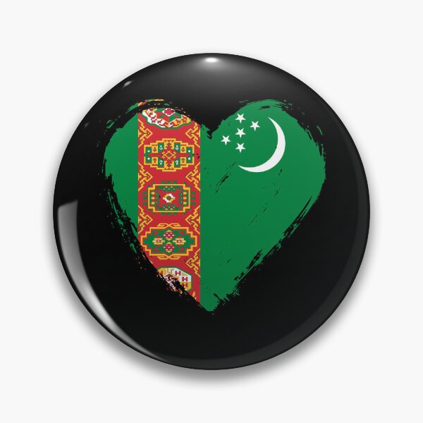 Item preview, Distressed Turkmenistan Flag Heart TM designed and sold by shitpostee.