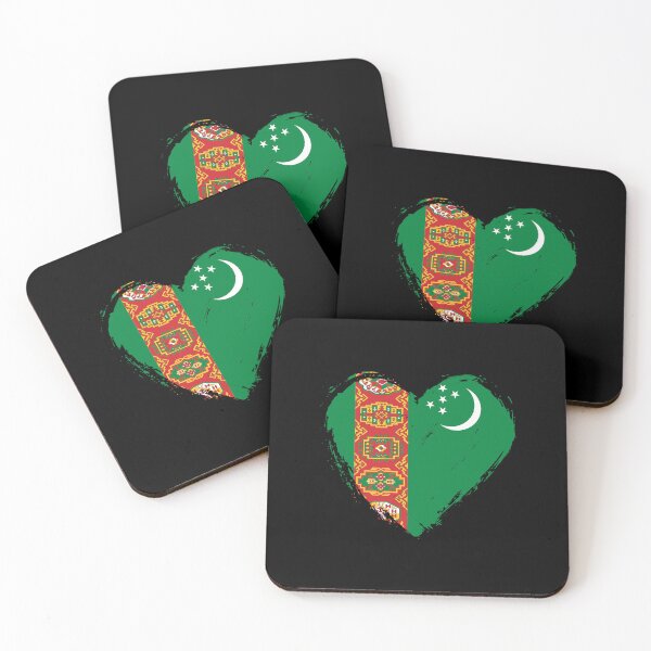 Item preview, Distressed Turkmenistan Flag Heart TM designed and sold by shitpostee.