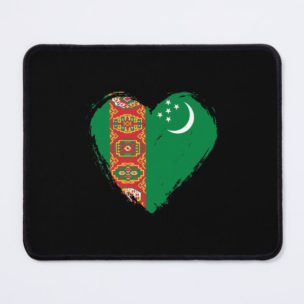 Item preview, Distressed Turkmenistan Flag Heart TM designed and sold by shitpostee.