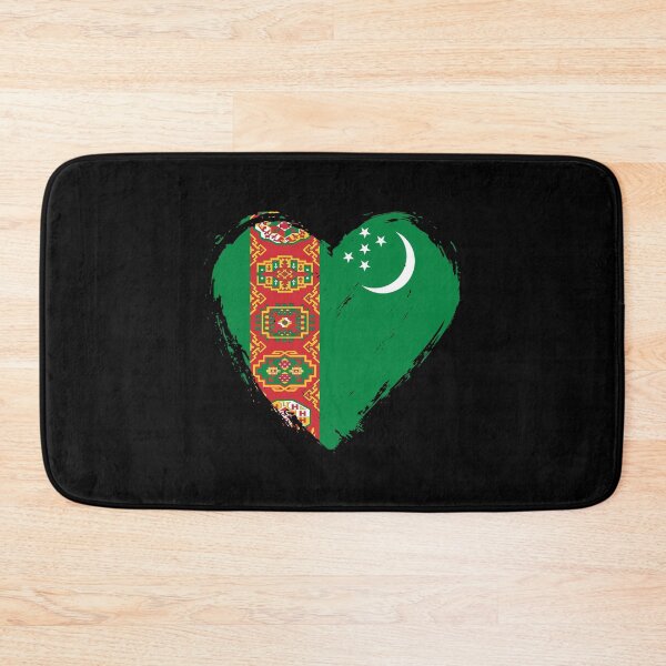 Item preview, Distressed Turkmenistan Flag Heart TM designed and sold by shitpostee.
