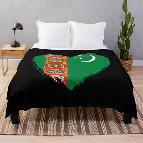 Item preview, Distressed Turkmenistan Flag Heart TM designed and sold by shitpostee.