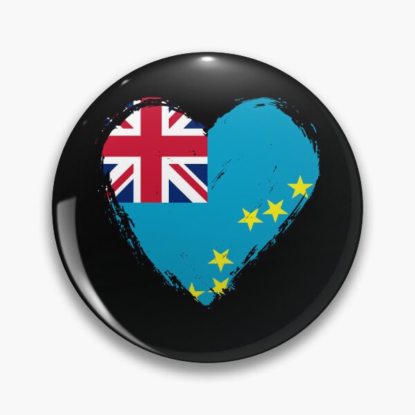 Item preview, Distressed Tuvalu Flag Heart TV designed and sold by shitpostee.
