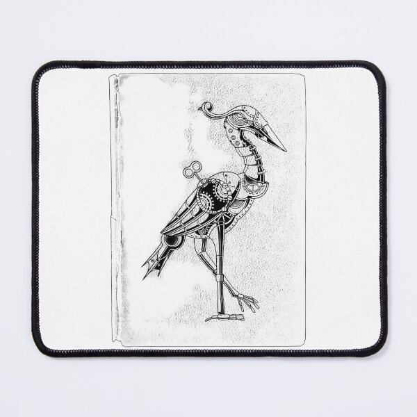 Item preview, Clockwork Robot Flamingo Steampunk Automaton Notebook Art designed and sold by ocelynneeay.