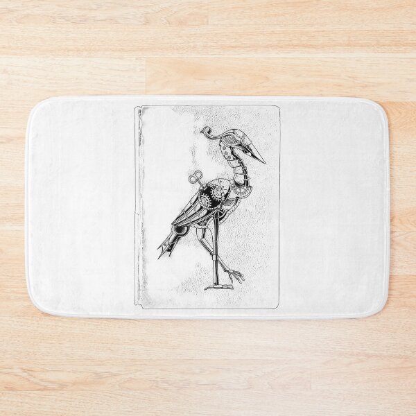 Item preview, Clockwork Robot Flamingo Steampunk Automaton Notebook Art designed and sold by ocelynneeay.