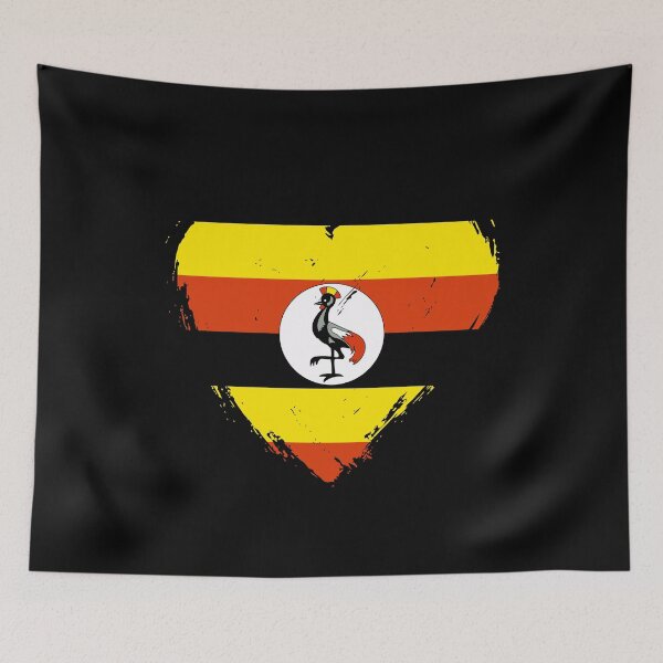 Item preview, Distressed Uganda Flag Heart UG designed and sold by shitpostee.