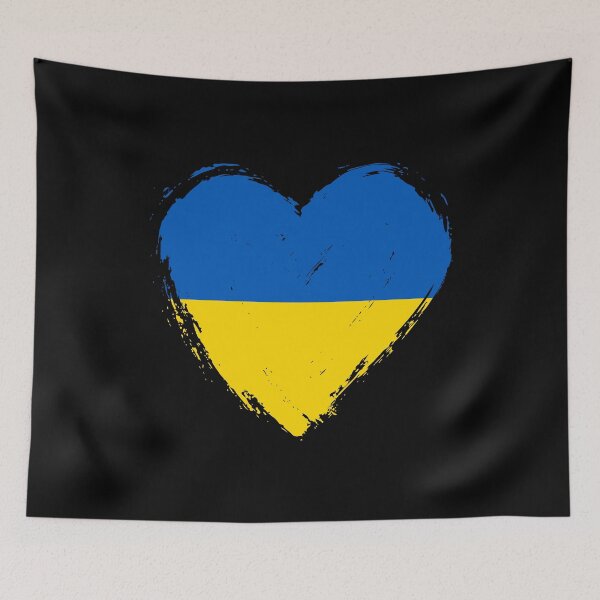 Item preview, Distressed Ukraine Flag Heart UA designed and sold by shitpostee.