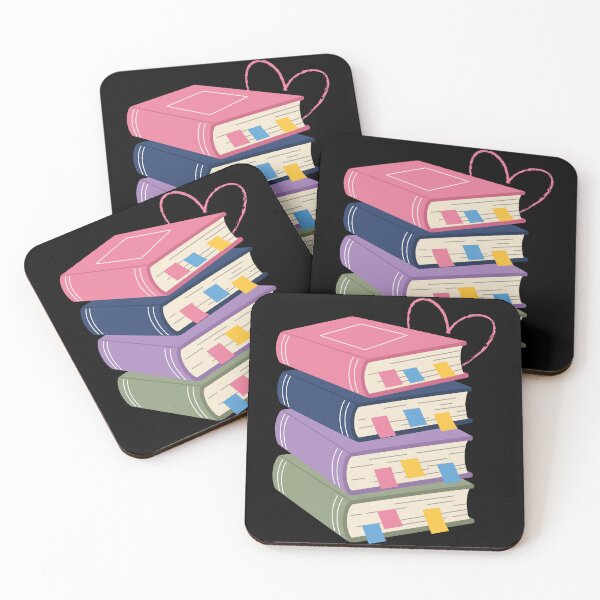 Item preview, Cute Tabbed Books Heart Sticky Notes Bookish Aesthetic designed and sold by PrintivoraHub.
