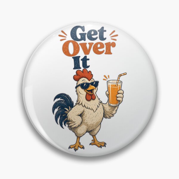 Item preview, Get Over It Funny Rooster Orange Juice designed and sold by aigcx.