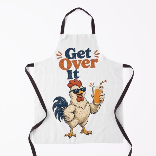 Item preview, Get Over It Funny Rooster Orange Juice designed and sold by aigcx.