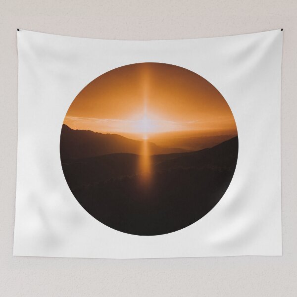 Item preview, Golden Hour Mountain Sun Flare Circle designed and sold by Vision Crafted.
