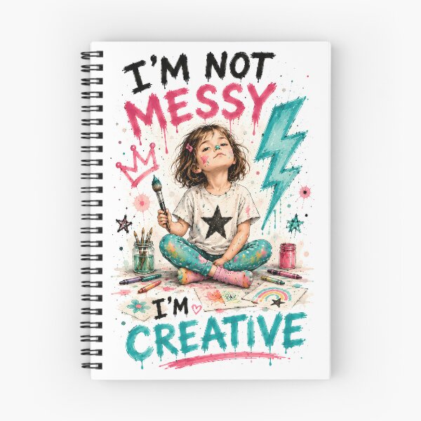 Item preview, I'm Not Messy I'm Creative - Funny Creative Kid Watercolor Art designed and sold by Shadow Sprite Art.