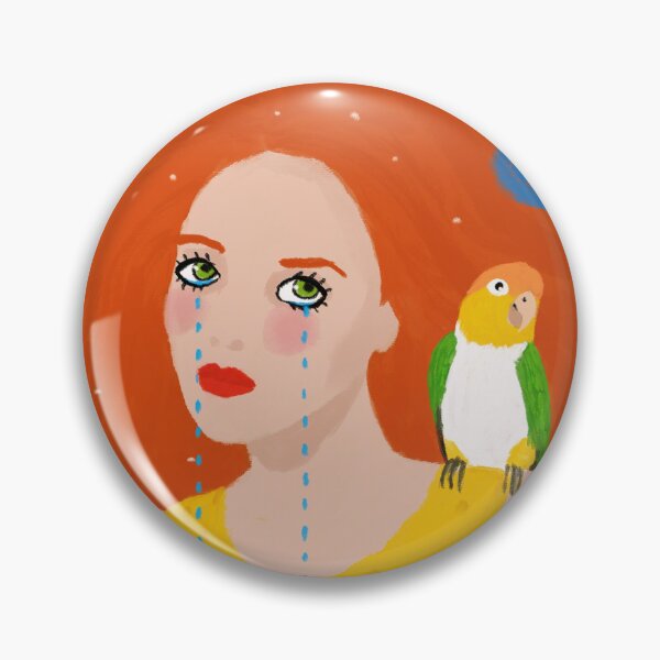 Item preview, Sad girl with parrot friend designed and sold by whiphet.