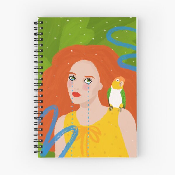 Item preview, Sad girl with parrot friend designed and sold by whiphet.