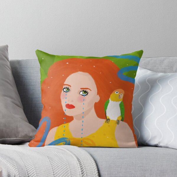 Item preview, Sad girl with parrot friend designed and sold by whiphet.