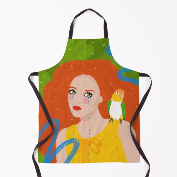 Item preview, Sad girl with parrot friend designed and sold by whiphet.