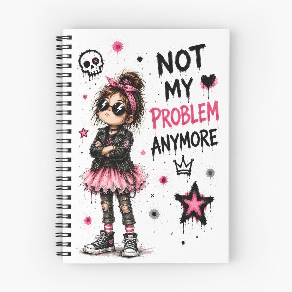 Item preview, Not My Problem Anymore - Sassy Punk Girl Watercolor Art designed and sold by Shadow Sprite Art.