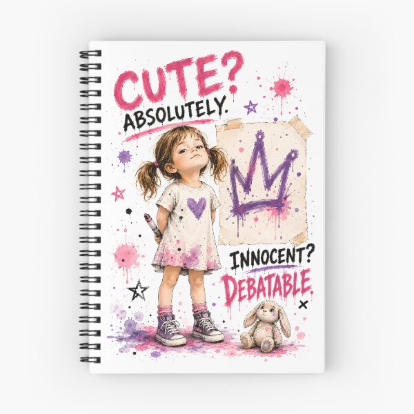 Item preview, Cute Absolutely Innocent Debatable - Funny Sassy Girl Watercolor Art designed and sold by Shadow Sprite Art.