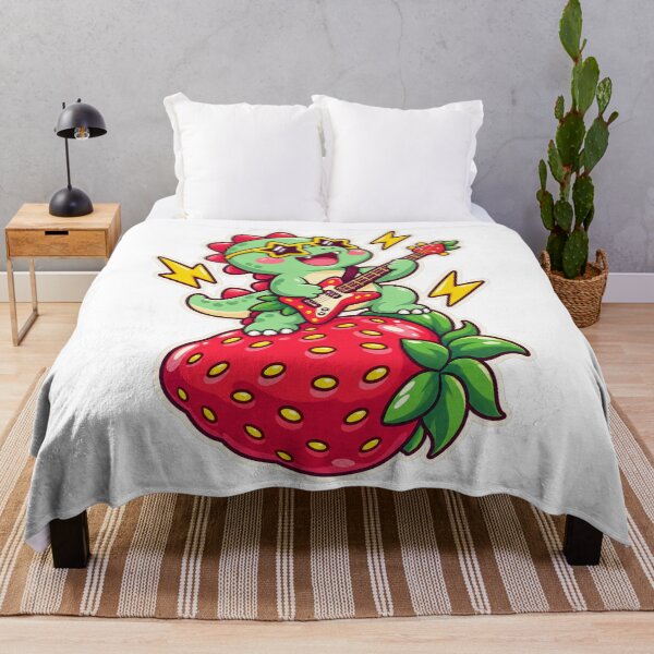 Item preview, Dinosaur Guitar Strawberry designed and sold by StickyJoyStudio.