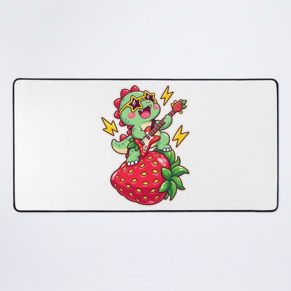 Item preview, Dinosaur Guitar Strawberry designed and sold by StickyJoyStudio.