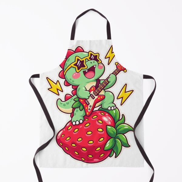 Item preview, Dinosaur Guitar Strawberry designed and sold by StickyJoyStudio.
