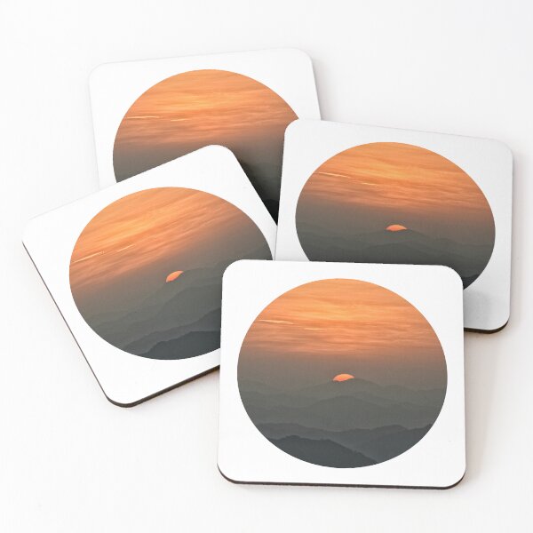 Item preview, Fiery Sunset Peak Mountain Layers Circle designed and sold by Vision Crafted.